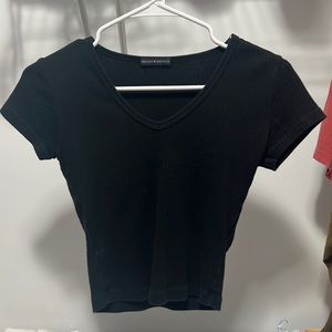 ribbed black crop top